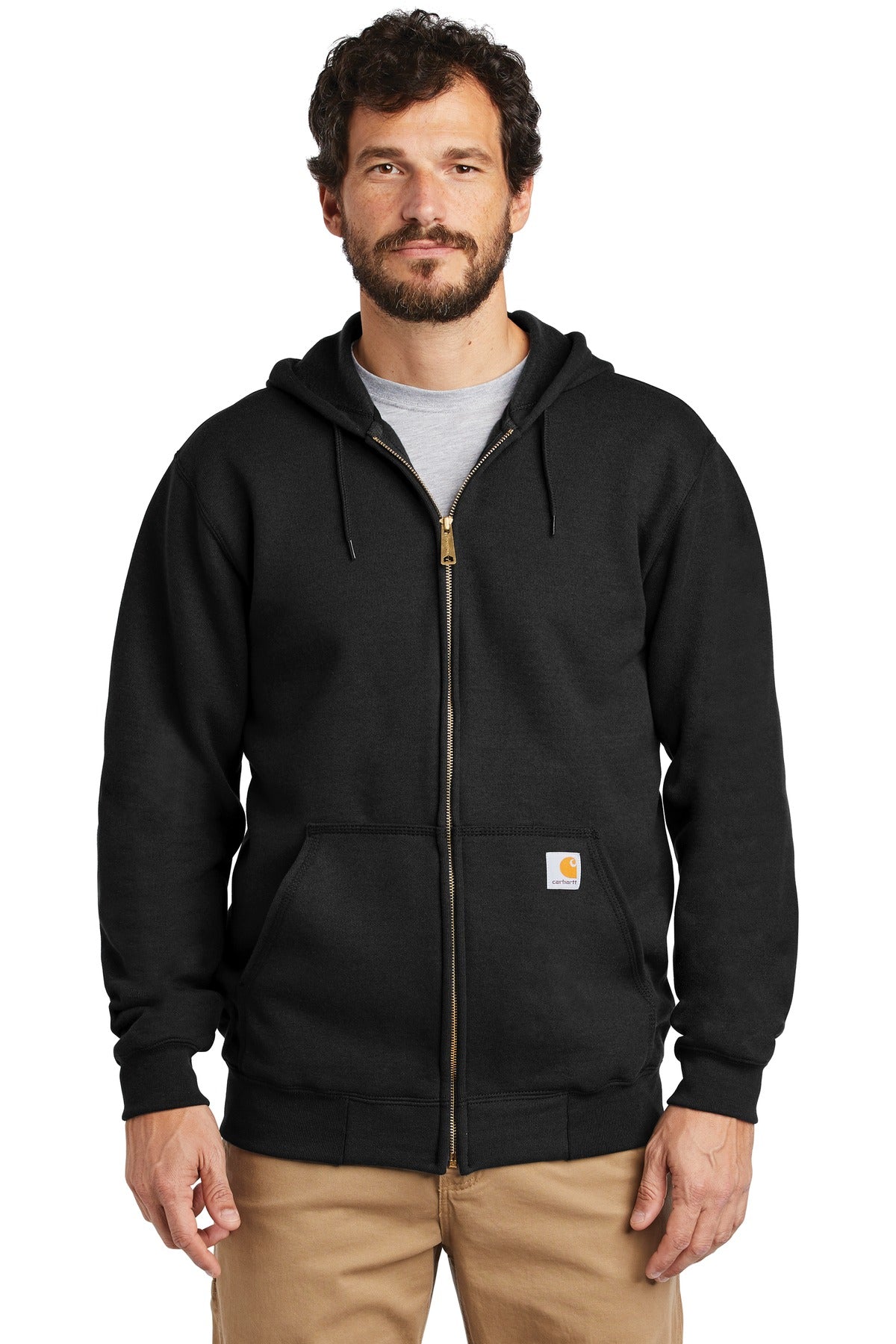 Carhartt Midweight Hooded Zip-Front Sweatshirt. CTK122 (Embroidery)