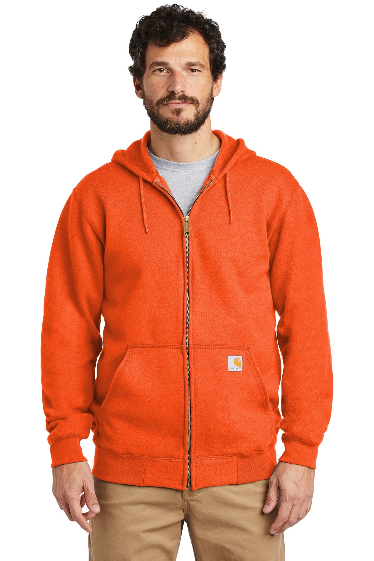 Carhartt Midweight Hooded Zip-Front Sweatshirt. CTK122 (Embroidery)