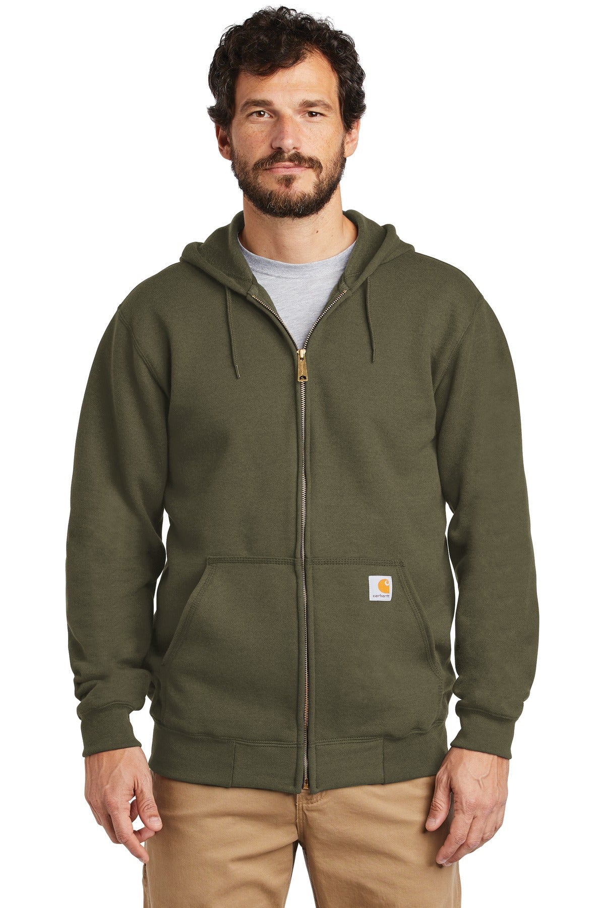 Carhartt Midweight Hooded Zip-Front Sweatshirt. CTK122 (Embroidery)