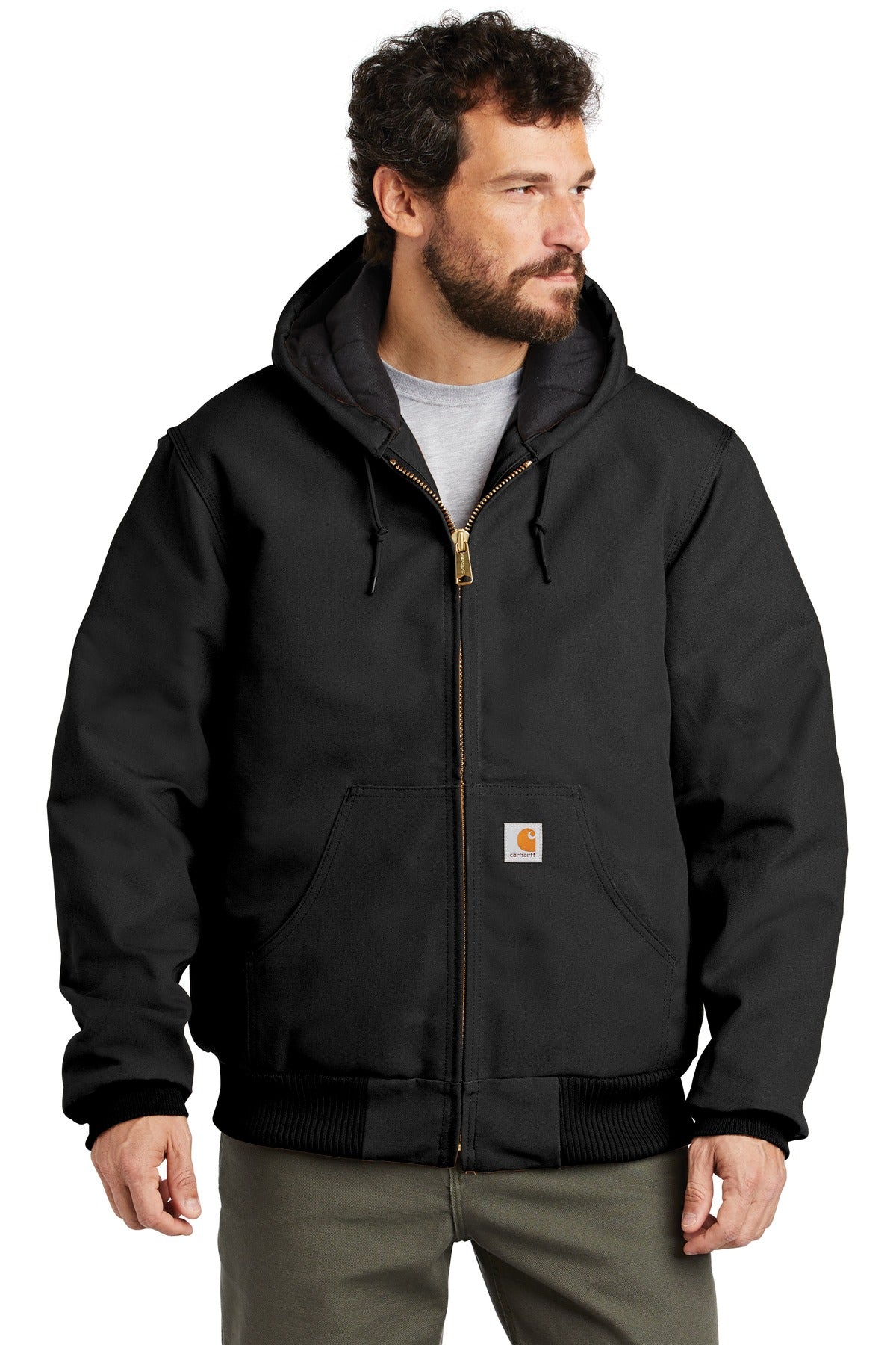 Carhartt Quilted-Flannel-Lined Duck Active Jac. CTSJ140 (Ink)