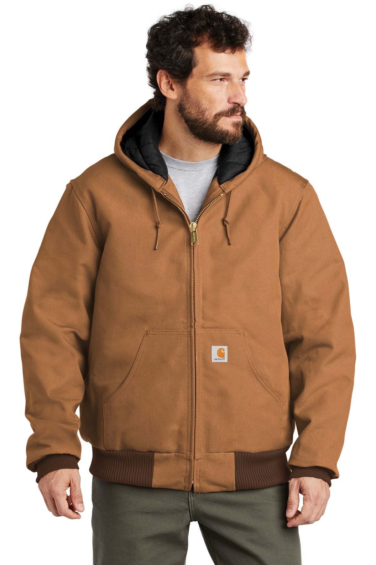 Carhartt Quilted-Flannel-Lined Duck Active Jac. CTSJ140 (Ink)