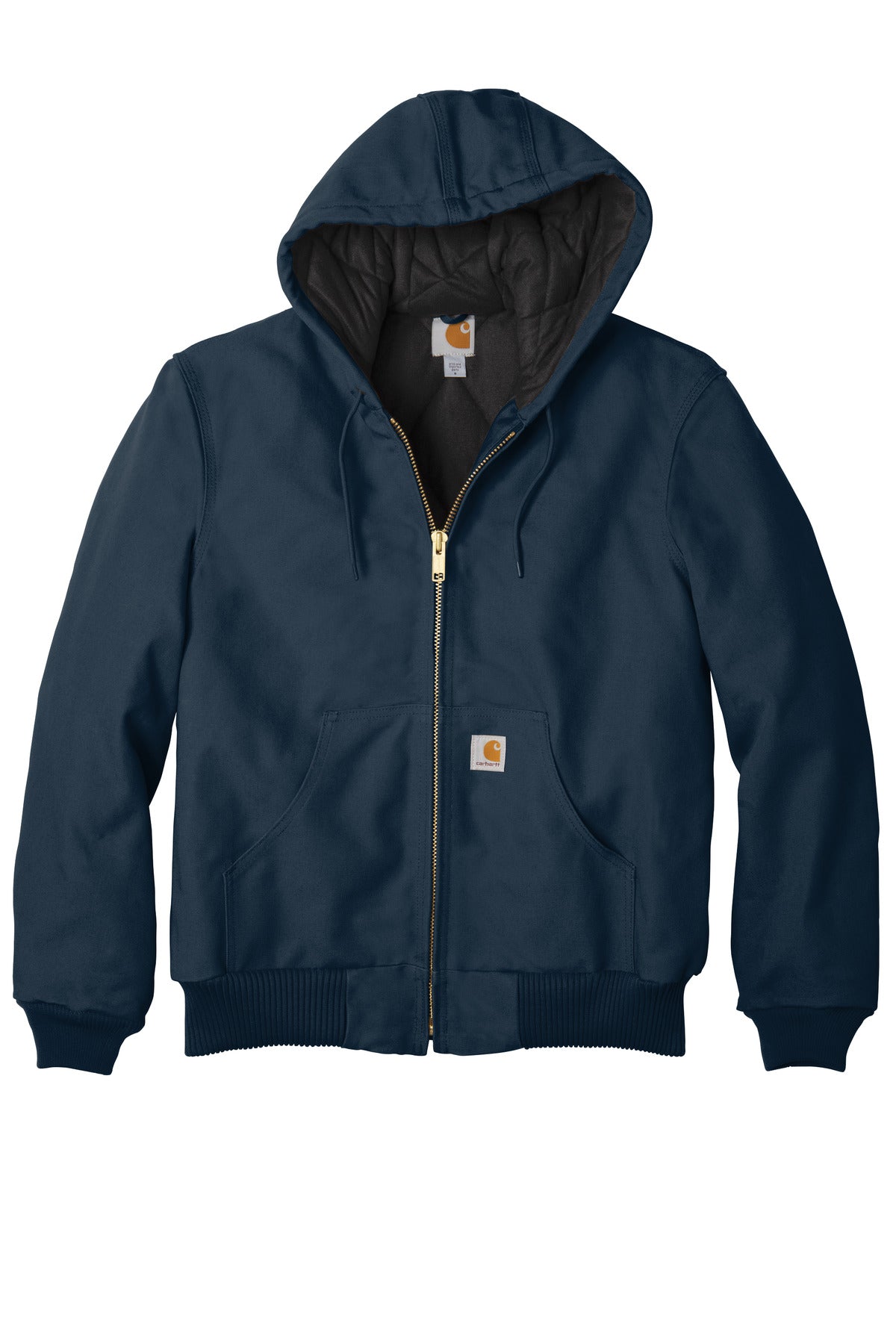 Carhartt Quilted-Flannel-Lined Duck Active Jac. CTSJ140 (Ink)
