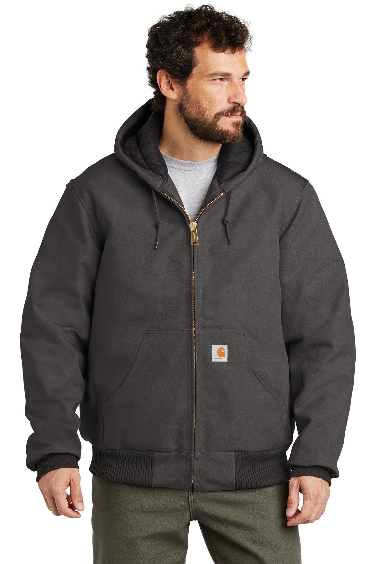 Carhartt Quilted-Flannel-Lined Duck Active Jac. CTSJ140 (Ink)
