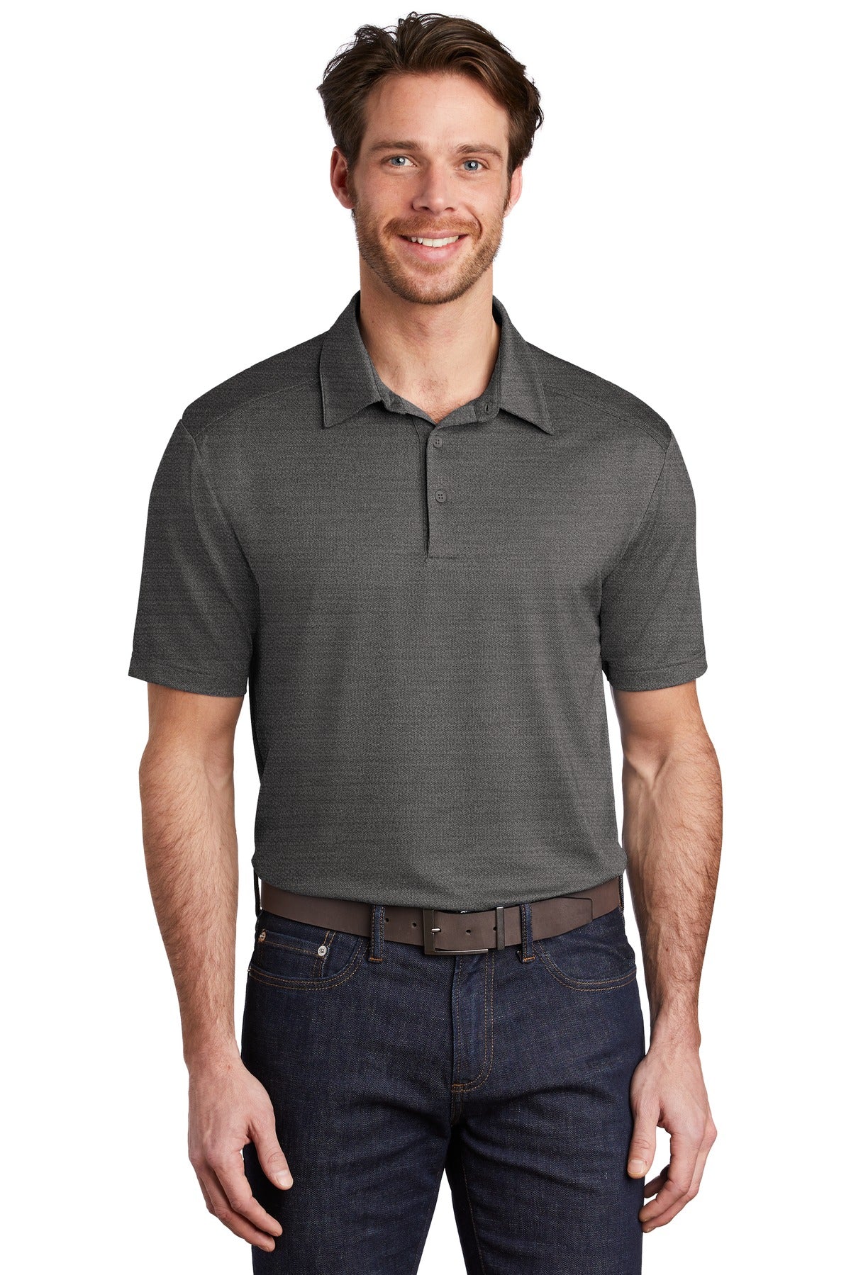 Port Authority Stretch Heather Polo K583 (Ink)