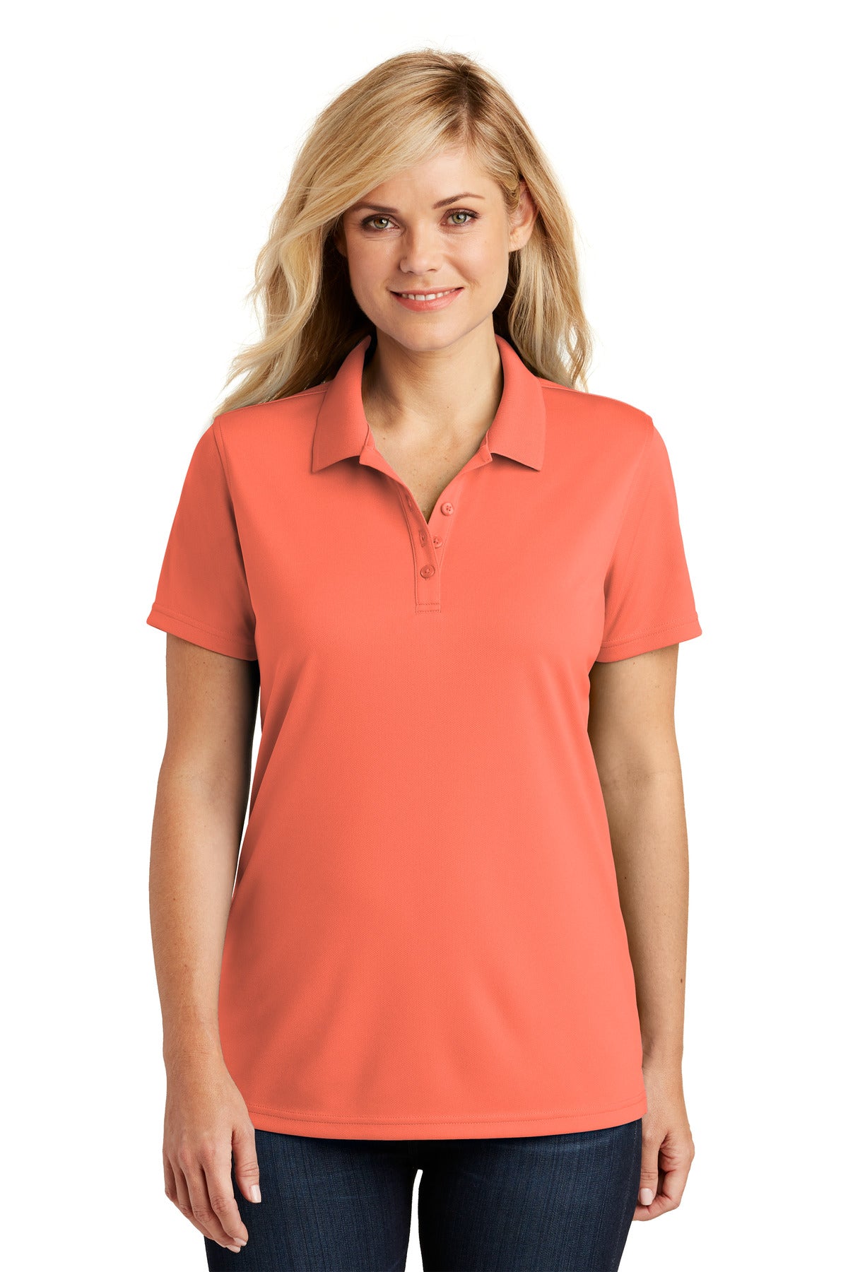 Port Authority Ladies Dry Zone UV Micro-Mesh Polo. (Light Colors) LK110