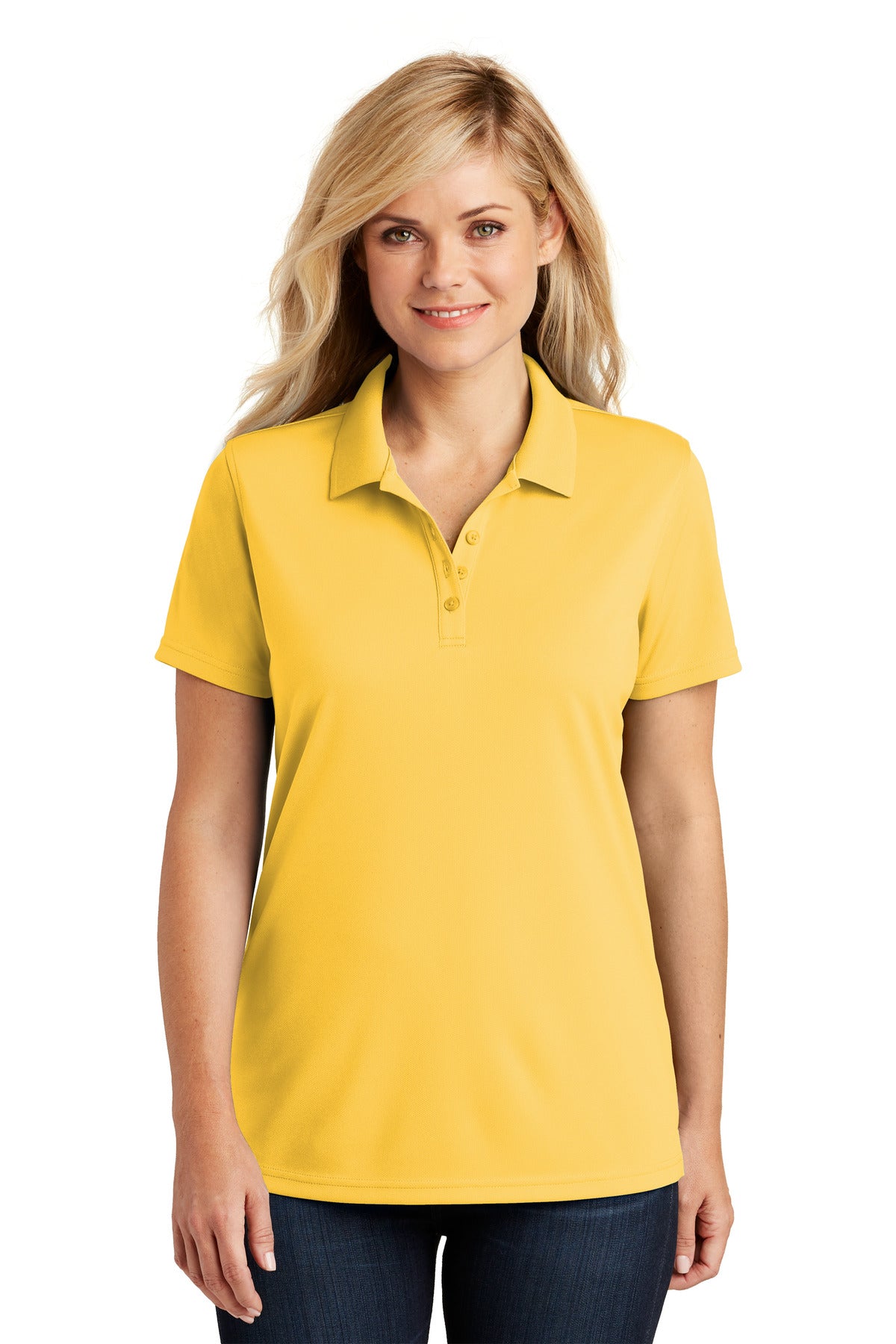 Port Authority Ladies Dry Zone UV Micro-Mesh Polo. (Light Colors) LK110