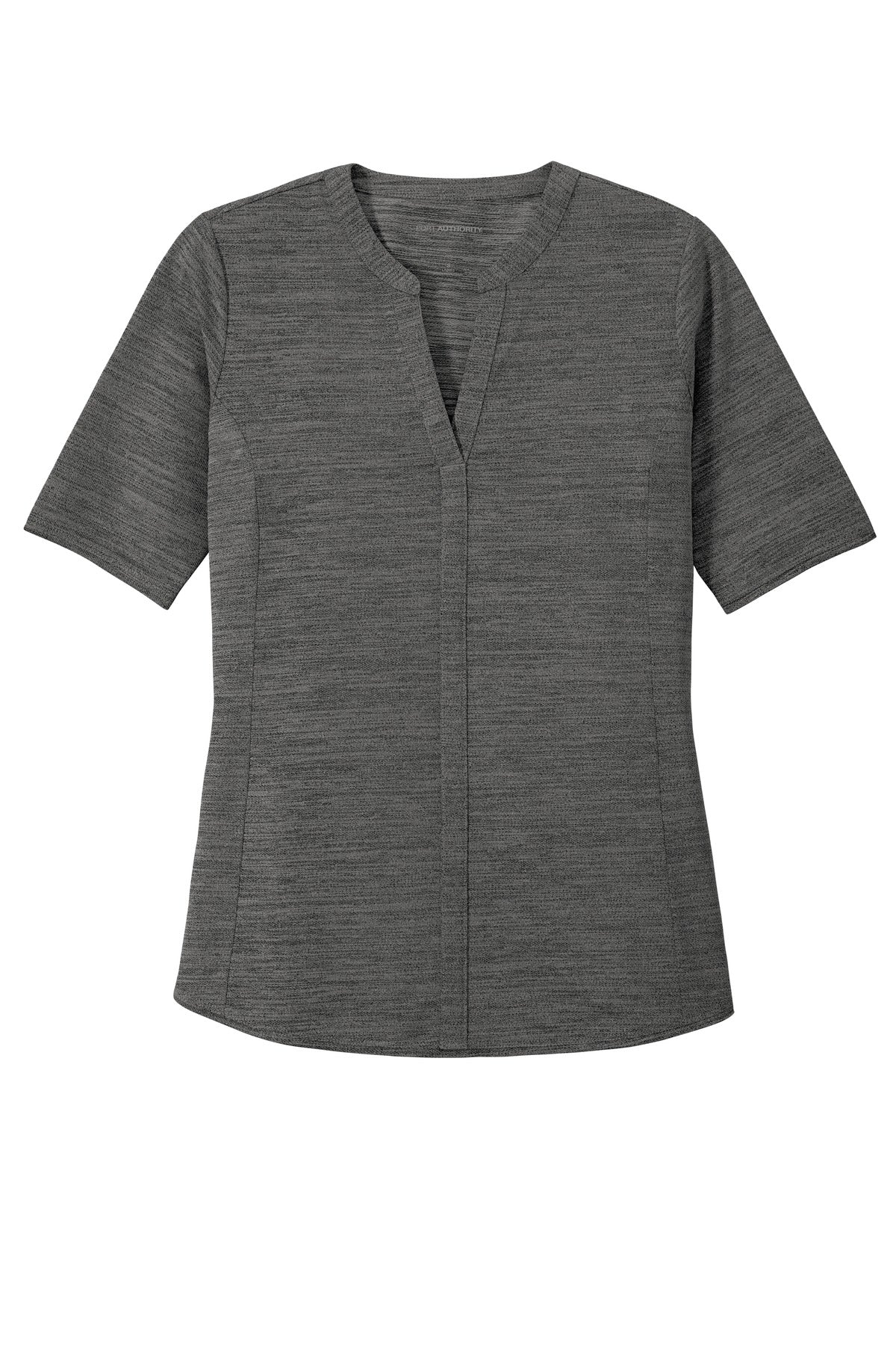 Port Authority Ladies Stretch Heather Open Neck Top LK583 (Embroidery)