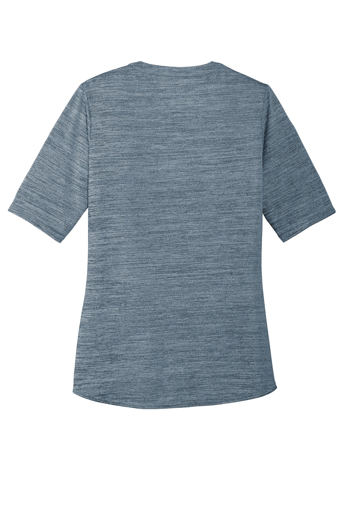 Port Authority Ladies Stretch Heather Open Neck Top LK583 (Embroidery)