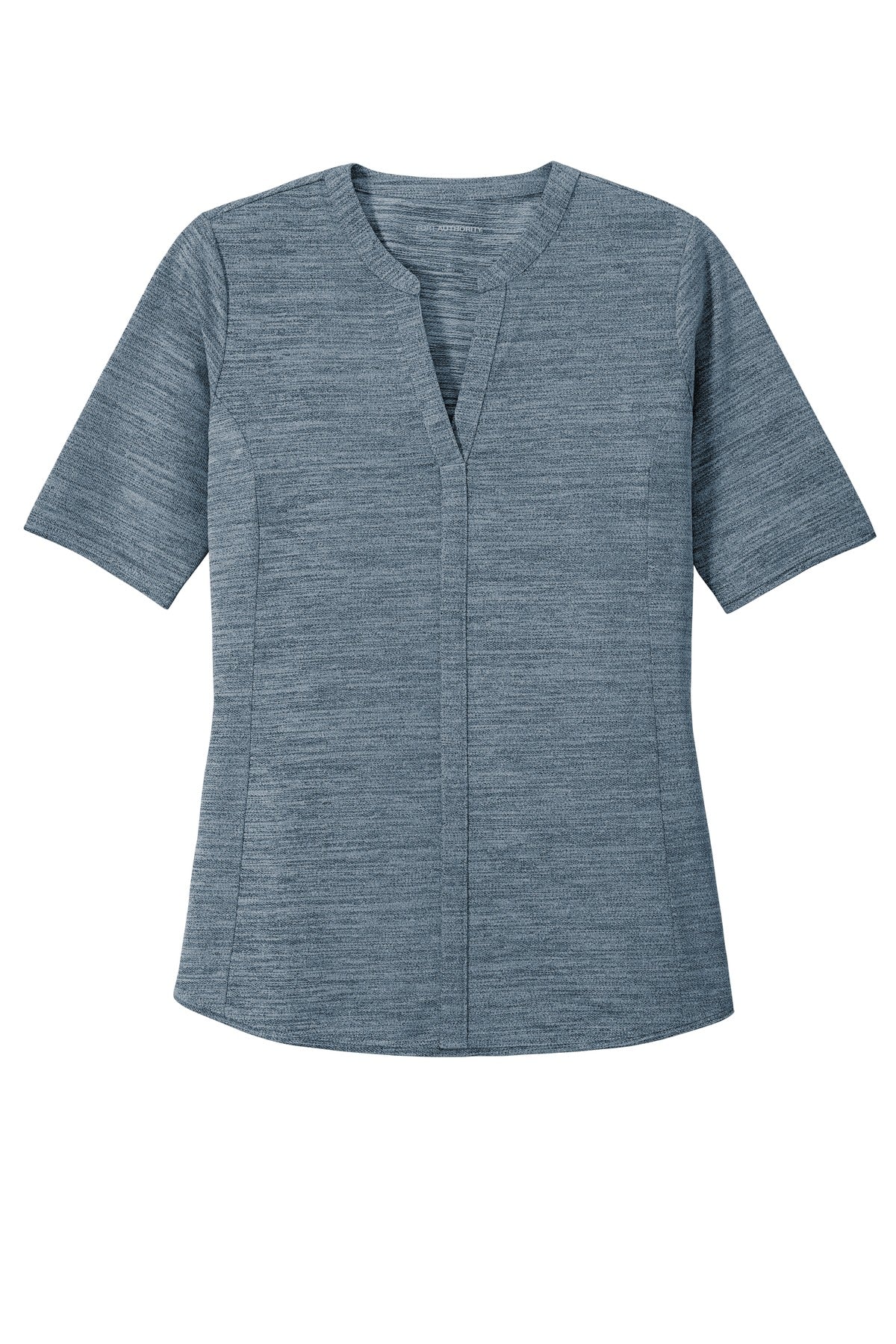 Port Authority Ladies Stretch Heather Open Neck Top LK583 (Embroidery)