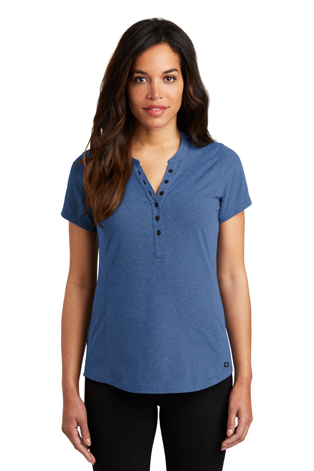 OGIO Ladies Tread Henley. LOG136 (Embroidery)