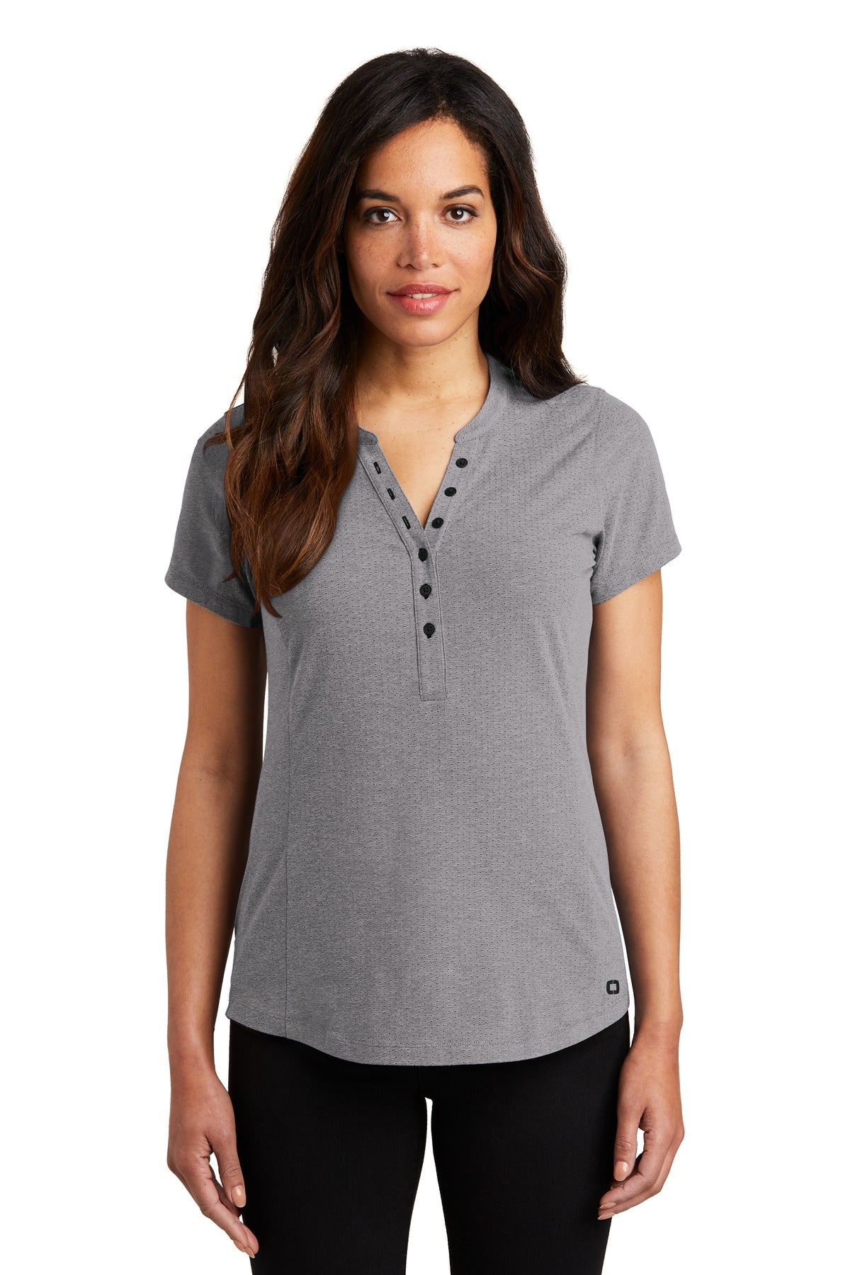 OGIO Ladies Tread Henley. LOG136 (Embroidery)