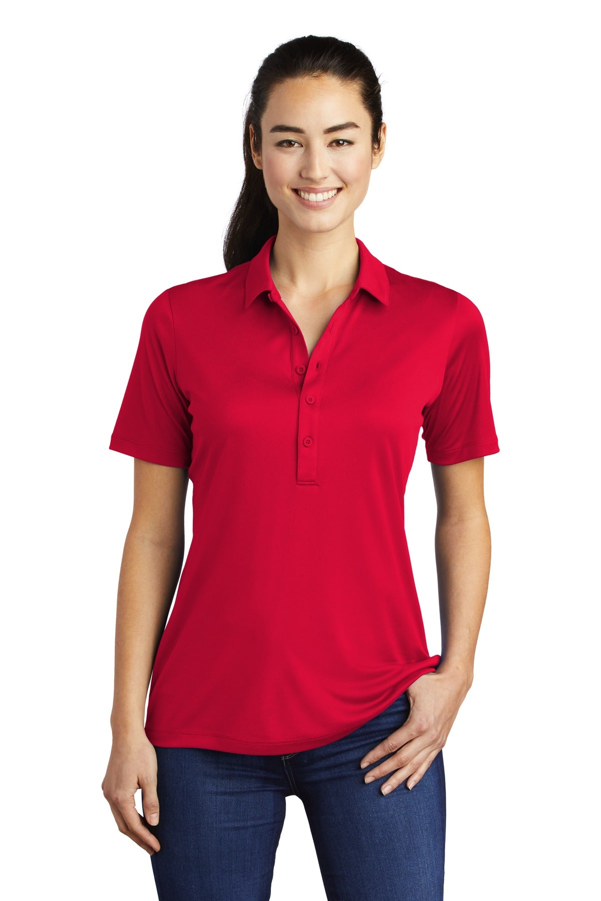 Sport-Tek Ladies Posi-UV Pro Polo. LST520 (Embroidery)