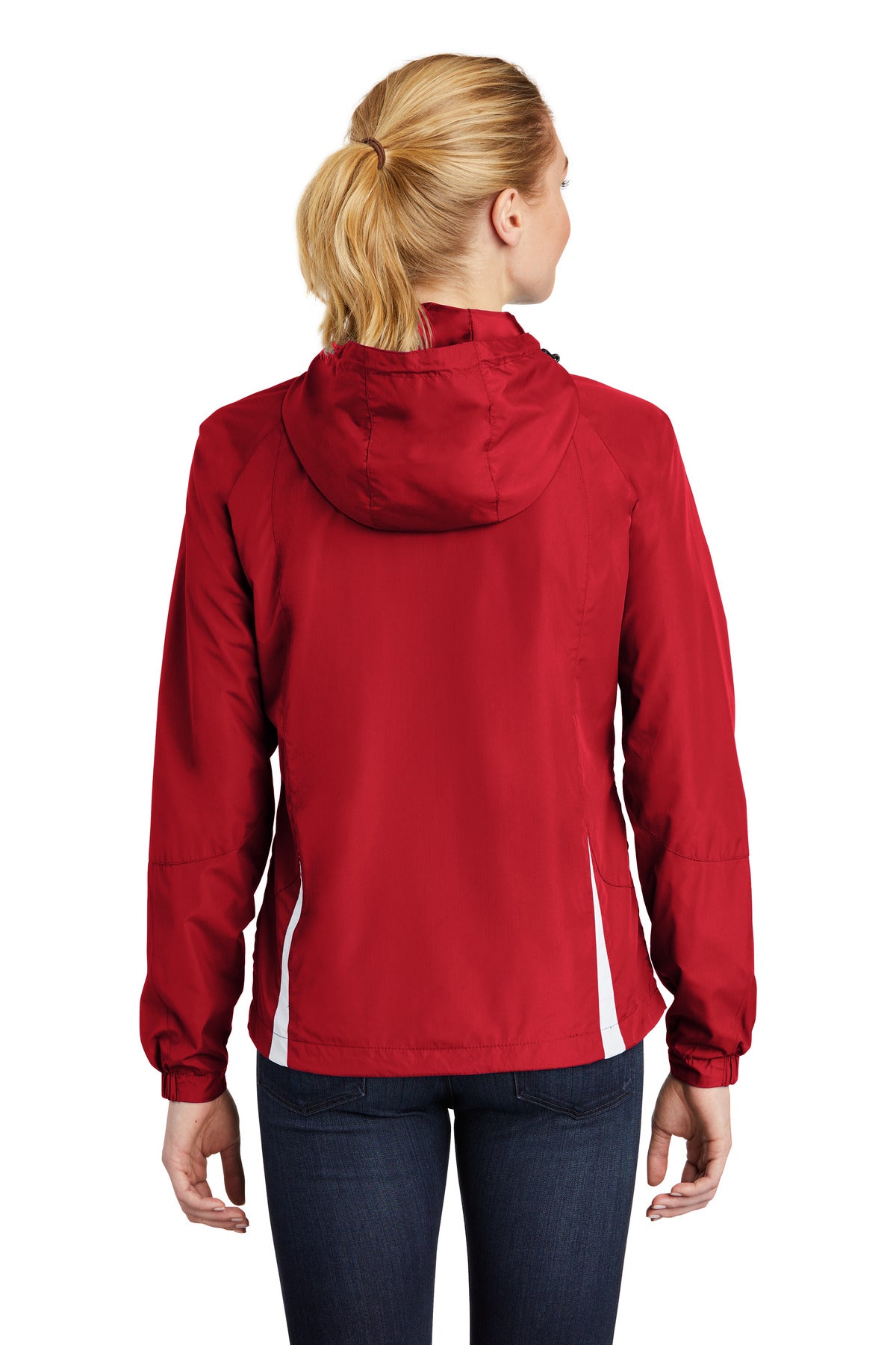 Sport-Tek Ladies Colorblock Hooded Raglan Jacket. LST76 (Embroidery)