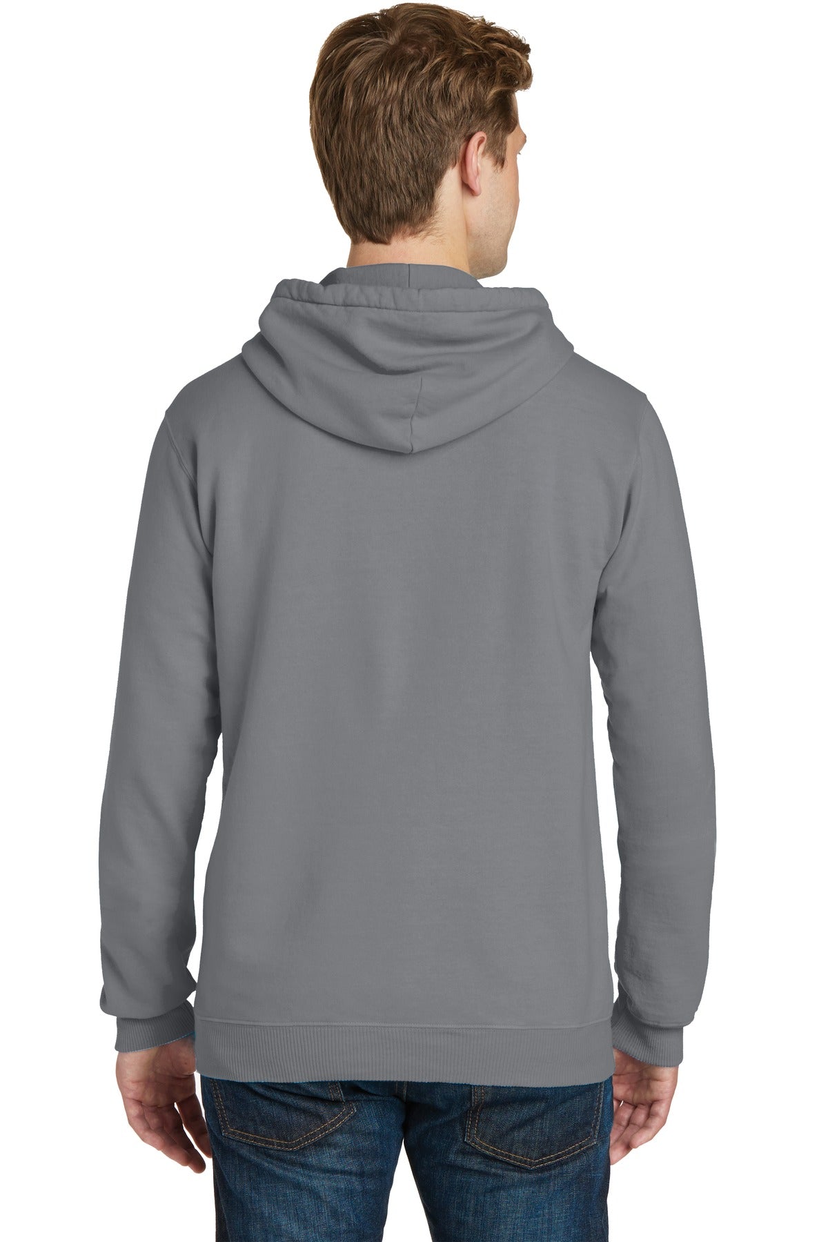 Port & Company Beach Wash Garment-Dyed Pullover Hooded Sweatshirt. PC098H (Embroidery)