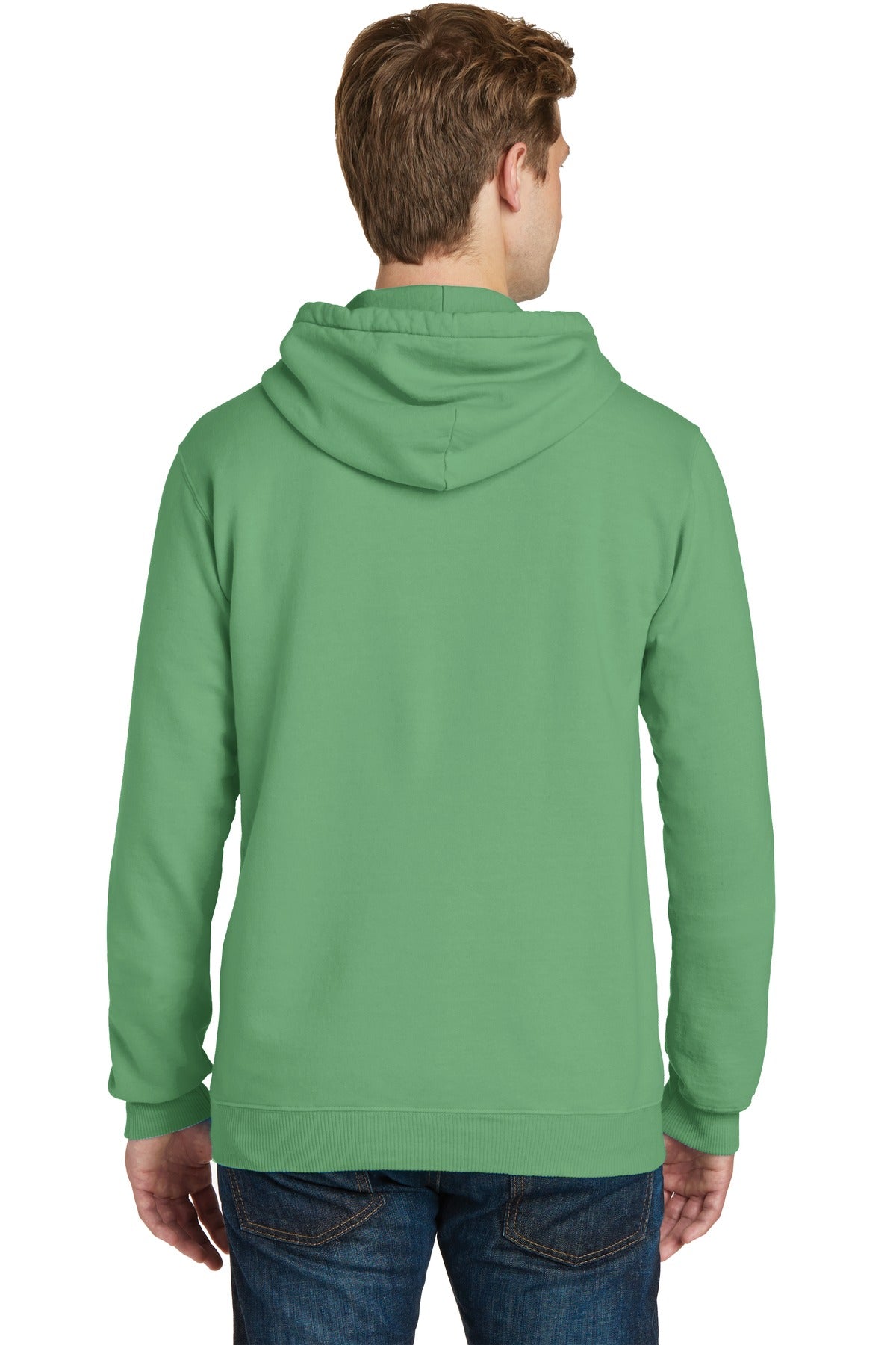 Port & Company Beach Wash Garment-Dyed Pullover Hooded Sweatshirt. PC098H (Embroidery)