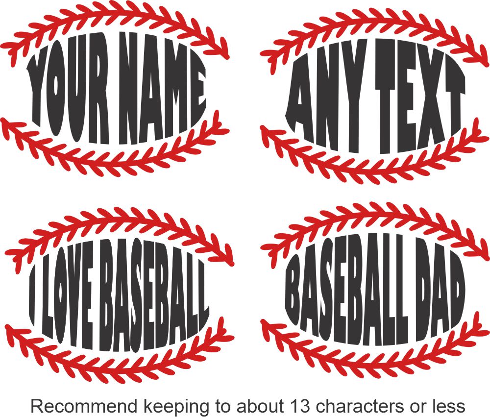 DESIGN - Baseball Softball Stitches Custom Text 01 (#SPBB-0002)