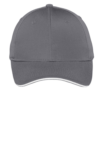 Port & Company Sandwich Bill Cap.  CP85