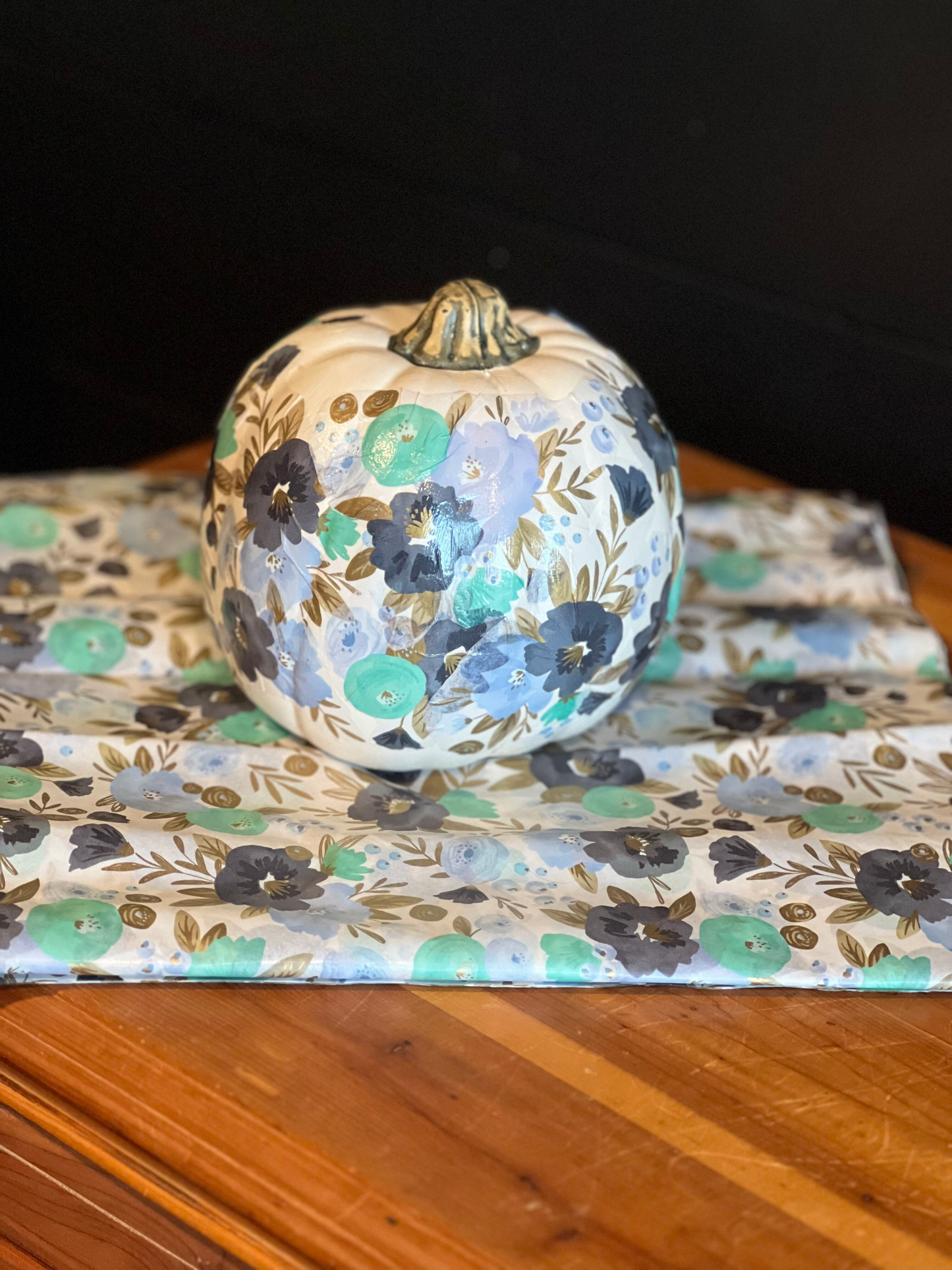 Eat. Drink. Create.  Fall Themed Decoupage Pumpkins.