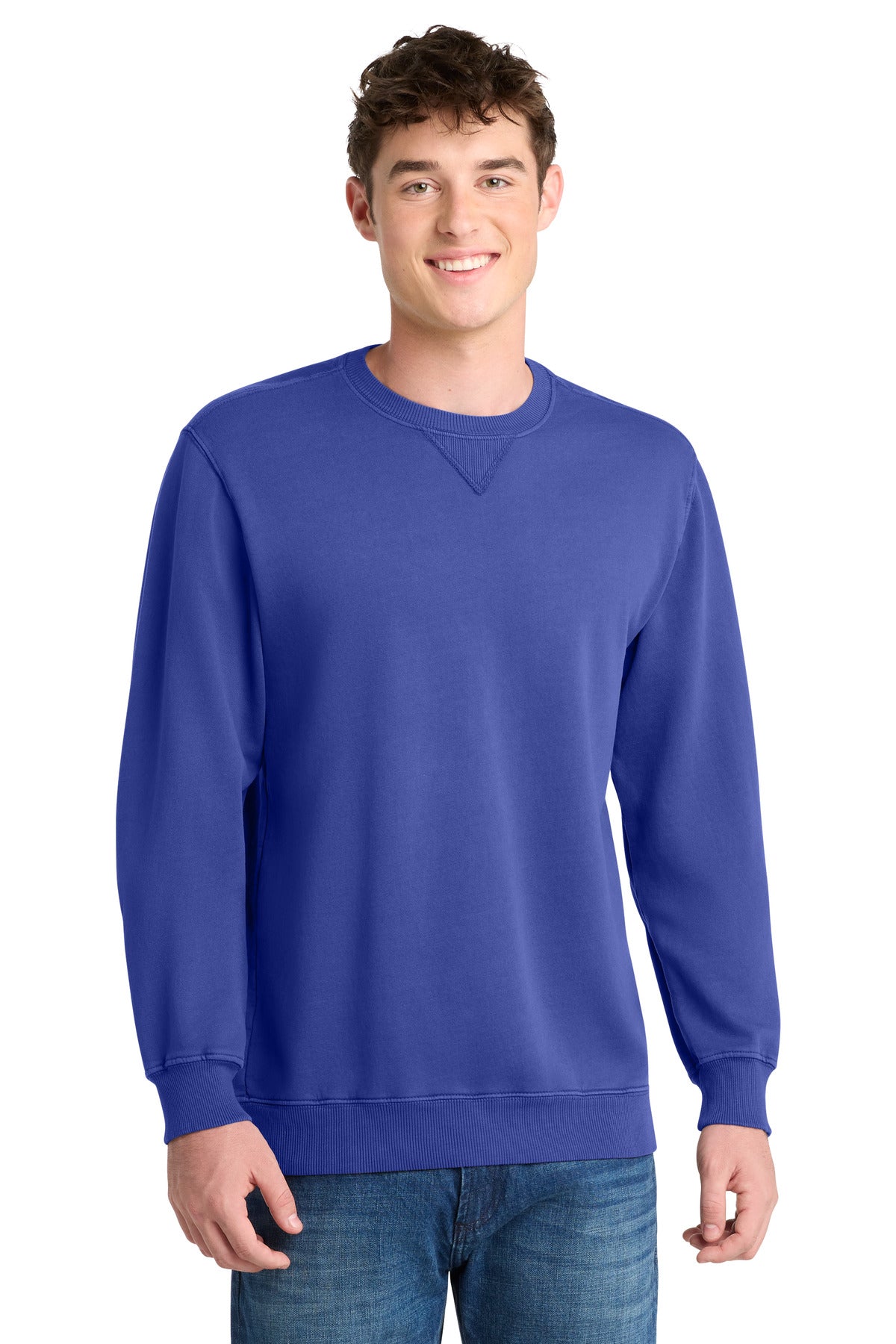 Port & Co Beach Wash Garment-Dyed Crewneck Sweatshirt PC098