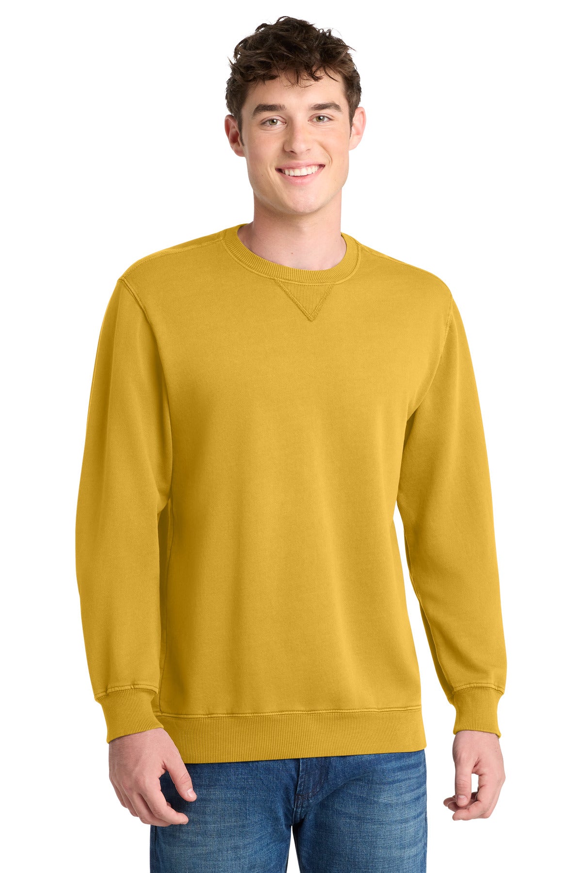 Port & Co Beach Wash Garment-Dyed Crewneck Sweatshirt PC098