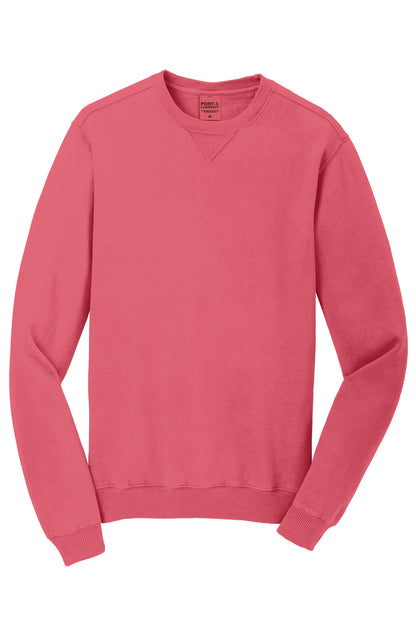 Port & Co Beach Wash Garment-Dyed Crewneck Sweatshirt PC098