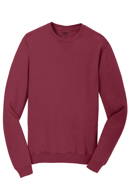 Port & Co Beach Wash Garment-Dyed Crewneck Sweatshirt PC098