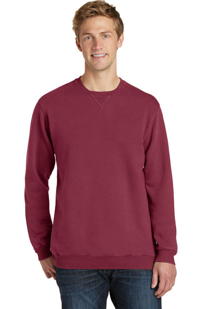 Port & Co Beach Wash Garment-Dyed Crewneck Sweatshirt PC098