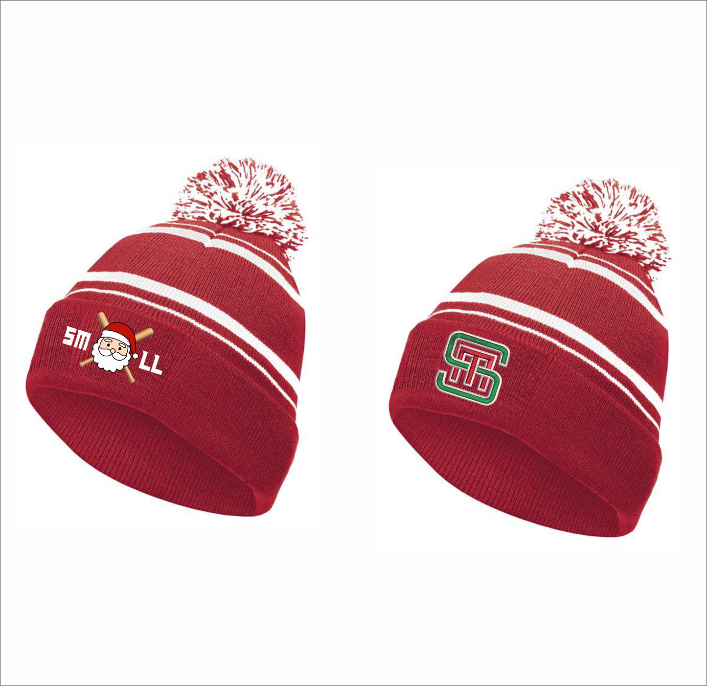 SMLL Holiday Beanie with Pom Pom (Mail to your home or pick up at our Callaway shop)