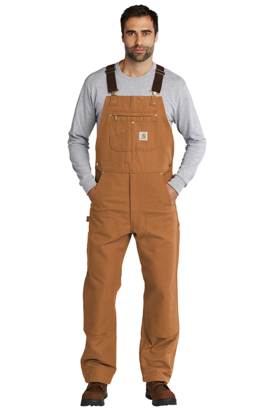 Carhartt Duck Unlined Bib Overalls. CT102776 (Embroidery)