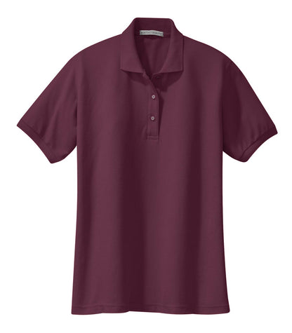Port Authority® Ladies Silk Touch™ Polo (Colors: Black, White, Grey, Red) L500