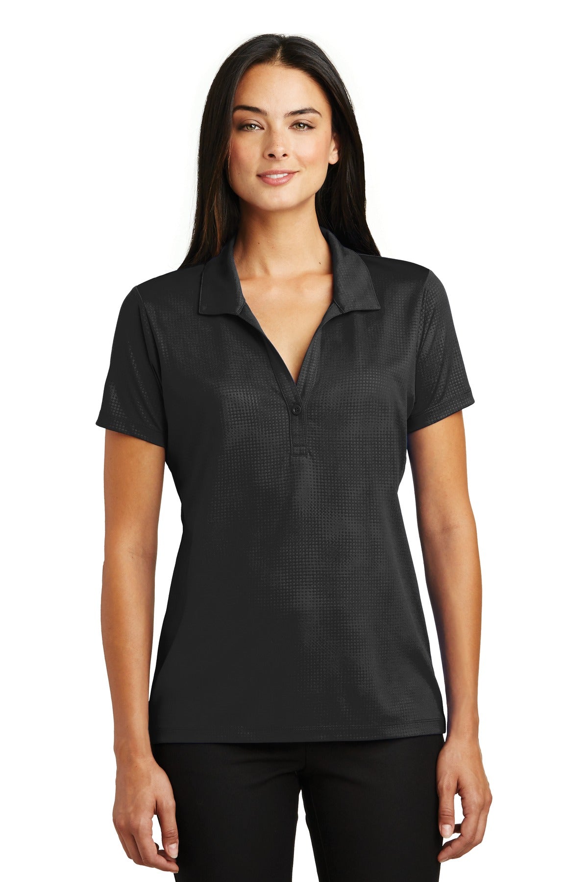 Sport-Tek Ladies Embossed PosiCharge Tough Polo. LST630 (Ink)