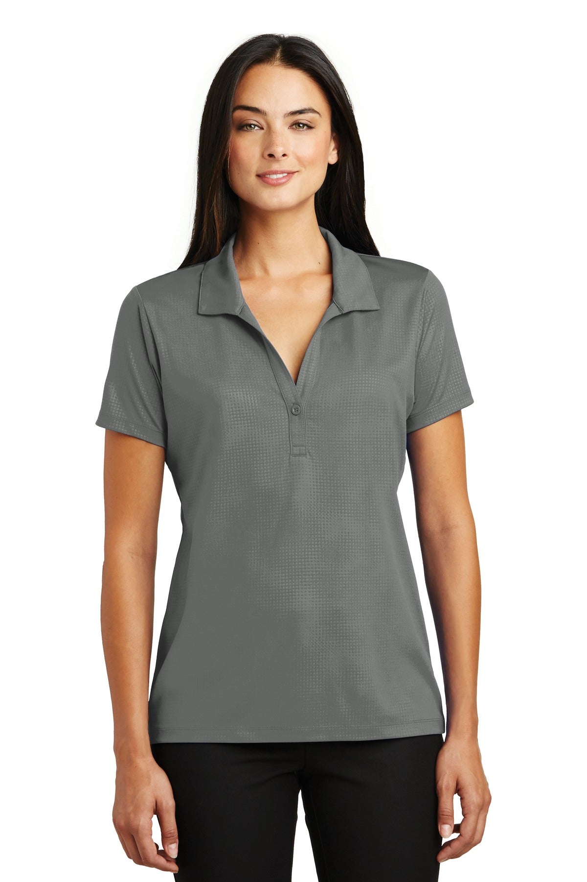 Sport-Tek Ladies Embossed PosiCharge Tough Polo. LST630 (Ink)