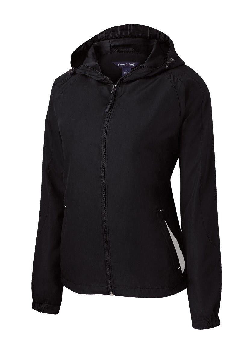 Sport-Tek Ladies Colorblock Hooded Raglan Jacket. LST76 (Embroidery)