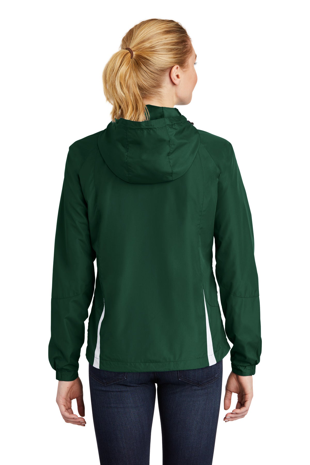 Sport-Tek Ladies Colorblock Hooded Raglan Jacket. LST76 (Embroidery)