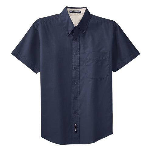 [Custom] Short Sleeve Easy Care Dress Shirt (Unisex) (Dark Colors) [S508]